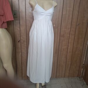 Elegant White Spaghetti Strap Dress